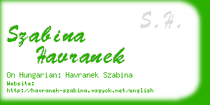 szabina havranek business card